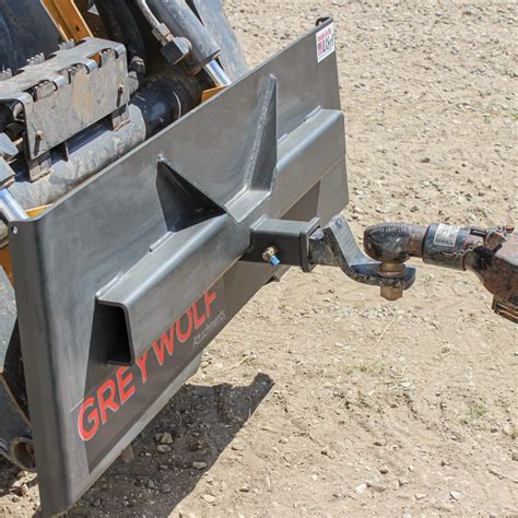 enclosed skid steer trailer|skid steer trailer hitch attachment.